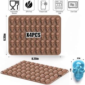 New Arrival Halloween Hot Selling Skull Silicone Mold, Chocolate & <b>Cake</b> Mold, Funny Head Gummy Candy Mold - Product Image 2