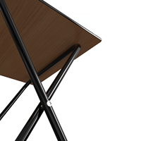Bureau d'examen pliable moderne pour étudiants, avec structure en bois et tubes en acier