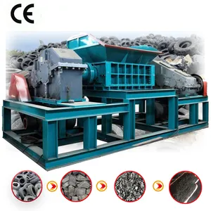 Tire Shredders Tyre Recycling Equipment E Waste Recycling Plant plastic recycling machine price double shaft large shredder