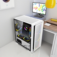 Boîtier PC Gaming de Qualité Supérieure, Verre Trempé et Mesh, Ventilateurs RGB, Format ATX Moyen Tour