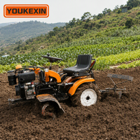 Motocultor de 4 Ruedas Marca YKX para Preparación de Suelos Agrícolas en Invernaderos y Granjas