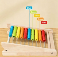 Abaque en bois Montessori, cadre de calcul, outil pédagogique d'arithmétique pour les élèves de maternelle et de CP, âge 4-6 ans, addition mentale
