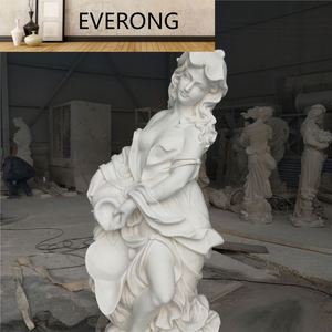Statua di Angelo Alato a Grandezza Naturale in Stile Moderno, Scultura in Marmo per Decorazione Esterna del <span class=keywords><strong>Giardino</strong></span> - Product Image 4