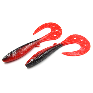 Selco SGSL-1068 PVC Shad Swimbait Appâts souples artificiels pour maquereau brochet Stream Position Leurre de pêche Réaliste Mulet Tails - Product Image 5