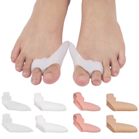 Séparateur d'orteils en gel pour hallux valgus, étireur et redresseur d'orteils en silicone pour orteils superposés, soin des pieds