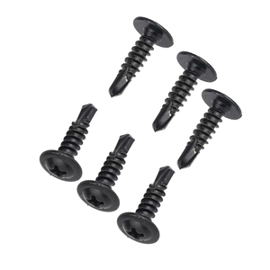 Tornillos Autoperforantes de Cabeza Redonda Negra para Chapa Metálica y Construcción de Acero - Product Image 1
