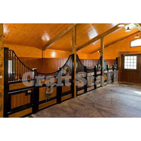 Porte coulissante avant de box pour chevaux en acier galvanisé à chaud, robuste, sur mesure, pour écuries européennes, équipement de box pour chevaux galvanisé