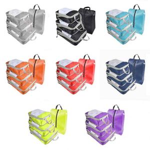 Custom Printed Lightweight Nylon Compression Packing <b>Cubes</b> Mesh Travel Luggage Storage Bags for Clothing & Laundry Organization - Product Image 6