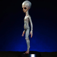 Tubo de ensayo de escultura alienígena OVNI alienígena exploración espacial Museo instalación de arte escultura alienígena de resina grande personalizada