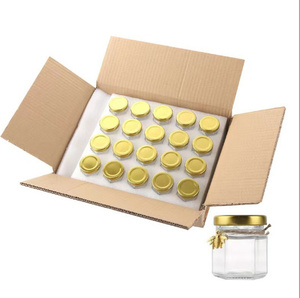 Mini <span class=keywords><strong>pot</strong></span> <span class=keywords><strong>de</strong></span> <span class=keywords><strong>miel</strong></span> en verre rond hexagonal transparent <span class=keywords><strong>de</strong></span> 45ml pour cadeaux <span class=keywords><strong>de</strong></span> table <span class=keywords><strong>de</strong></span> <span class=keywords><strong>mariage</strong></span> pour souvenirs d'invités - Product Image 5