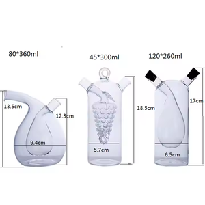 Vente en gros de haute qualité 2 en 1 cuisine cuisine cuisson légumes olive verre pot d'huile et vinaigre bouteille distributeur huile peut outils - Product Image 6