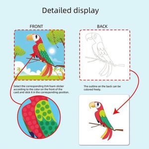 Creative Mess-Free Travel Toy Fashion Diy Crafting <b>Kits</b> Birthday Gifts Eva Dot Art <b>Kit</b> for Kids Boys Girls - Product Image 3