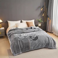 Couverture Raschel WenLong Textile Super Douce 2-8kg Taille Queen 100% Polyester Motif Dessin Animé Style Américain Tricotée Quatre Saisons