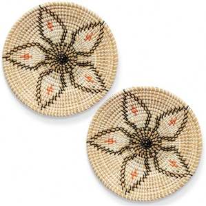 Colgador Grande De Plantas Boho Decoracion 100% Mimbre Pequena Mesa Dorada Para El Salon Tejida Rosa - Product Image 2