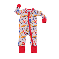 Pyjama bébé en bambou à fermeture éclair bidirectionnelle, manches longues, personnalisable, pour tout-petits, vente en gros, boîte mystère pour enfants