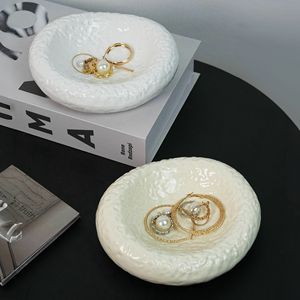 Ins-phong cách sáng tạo đồ trang sức gốm lưu trữ khay phổ biến INFLUENCER ảnh Prop hiển thị hình dạng bất thường khay sậy khuếch tán Bộ - Product Image 2