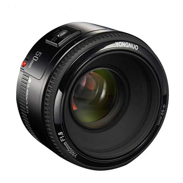 YN 50mm F1.8 Fixed Focus Full Frame Optical Glass Lens for DSLR Cameras-Large Aperture for C Camera