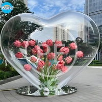 Matériel transparent de PVC annonçant la tasse gonflable de coeur gonflable géant pour la décoration de centre commercial d'événement