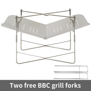 เบาพับกลุ่มการเผาไหม้ฟืนถ่านย่างขนาด M พับได้ง่ายพกพาบีบีซียืนเตาไม้760กรัม - Product Image 2