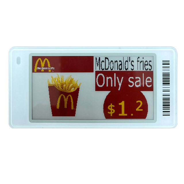 2.6" Digital Rfid Esl Price Tag Shelf Talkers For Supermarket With Extrusion Plastic Rail Pvc Data Strip Electronic Shelf Label