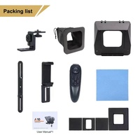 Smartphone DSLR caméra téléprompteur avec support de téléphone télécommande pour l'enregistrement vidéo en direct