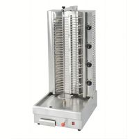 Machine à Kebab Manuelle Commerciale Verticale au Charbon pour Koobideh et Chawarma, avec Brochettes