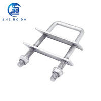 Perno en U Galvanizado Económico con Rosca Estándar para Soporte Solar, Abrazadera de Tubería, Proyectos Residenciales y Comerciales