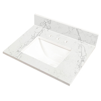 Comptoir en pierre de Quartz artificielle carrera 36x22 pouces, dessus de vanité en Quartz pour salle de bain