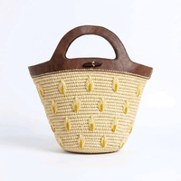 Sac à main en raphia fait main, brodé de fleurs, demi-lune, sac à bandoulière, sac de plage, sac de voyage pour femmes