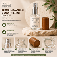 Atomiseur de parfum de luxe en verre haut de gamme de 10 ml avec bouchon en bois de noyer naturel, flacon de voyage rechargeable