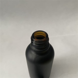Flacon compte-gouttes noir en verre dépoli pour huiles essentielles et cosmétiques, 5-100 ml - Product Image 2