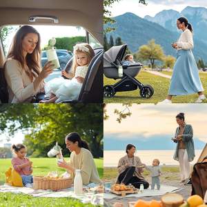 USB Smart chauffé 12.8OZ 10400mAh <span class=keywords><strong>chauffe</strong></span>-lait multifonctionnel <span class=keywords><strong>chauffe</strong></span>-<span class=keywords><strong>biberon</strong></span> pratique pour l'alimentation de bébé - Product Image 6