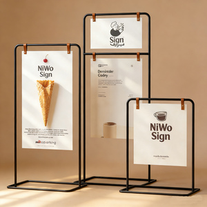 Support d'affichage en métal sur pied, conception personnalisée gratuite, montage facile, support pour affiches, livraison rapide, panneaux publicitaires - Product Image 4