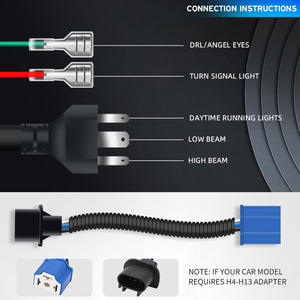 ไฟหน้า LED อลูมิเนียมขนาด 5.75 นิ้ว พร้อมไฟสูงและไฟต่ำ กำลังไฟ 70 วัตต์ ระดับกันน้ำ IP67 สีฟ้า - Product Image 4