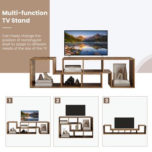 Étagère à livres modulable en forme de L, meuble TV moderne avec étagères de rangement ouvertes pour la maison ou le bureau - Product Image 5