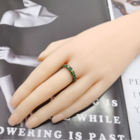 Bague S925 en émail léopard coloré - Bague statement artistique en argent sterling avec sertissage clos