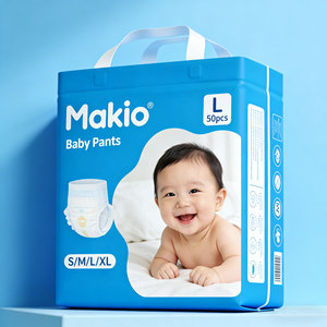Couches-culottes jetables super absorbantes pour bébé, surface sèche, protection anti-fuites, tissu non tissé, fermeture auto-agrippante, vente en gros directe usine - Product Image 1