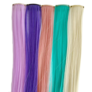 ที่หนีบผมสังเคราะห์ยาวตรงต่อผม<span class=keywords><strong>สี</strong></span>เขียวน้ำเงินชมพูมีหูแขวน<span class=keywords><strong>ไฮ</strong></span><span class=keywords><strong>ไล</strong></span>ต์ผมสำหรับเด็กผู้หญิง - Product Image 6