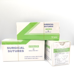 Jahitan hewan dengan jarum kit jahitan hewan peliharaan PGA/pdo/sutra/nilon/jahitan bedah steril <span class=keywords><strong>catgut</strong></span> untuk dokter hewan - Product Image 2
