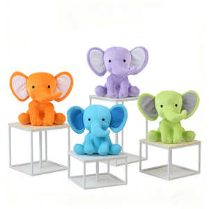 Stock giocattoli di peluche elefante di peluche con grandi orecchie peluche peluche rosa grigio blu elefante peluche - Product Image 2