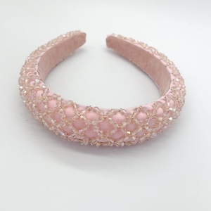 Băng Đô Đính Cườm Thủ Công Bằng Pha Lê Sang Trọng Rộng 3Cm Băng Đô Hạt Cườm Bện - Product Image 4