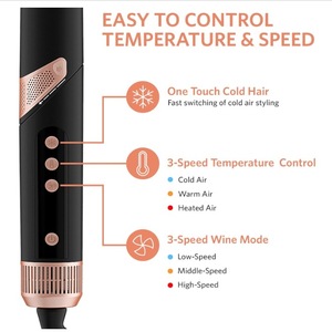 Multi Styler 5 In 1 Hair Dryer Comb Negative Ion Hot Cold Air DC Motor Rose Gold With Concentrator And Diffuser Nozzles - Product Image 4