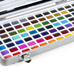Ensemble de peinture à l'<span class=keywords><strong>aquarelle</strong></span> solide de 128 couleurs, kit de peinture professionnel de qualité artistique avec <span class=keywords><strong>palette</strong></span>, fournitures artistiques pour étudiants débutants - Product Image 5