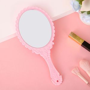 Miroir à main de maquillage rétro en or rose de luxe miroirs cosmétiques faits à la main de forme ovale <span class=keywords><strong>vintage</strong></span> de haute qualité pour femmes dames Art déco - Product Image 5