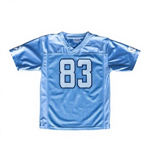 Maillot de football décontracté tricoté personnalisé pour homme, manches courtes, col rond, coupe régulière, t-shirt sportif avec impression numéro 84, 200 grammes - Product Image 2