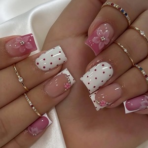 <span class=keywords><strong>Uñas</strong></span> Postizas para el Día <span class=keywords><strong>de</strong></span> San Valentín, Diseño <span class=keywords><strong>de</strong></span> Corazón Rosa y Beso Rojo, 24 Piezas, <span class=keywords><strong>Uñas</strong></span> Postizas Románticas para una Cita Nocturna - Product Image 5