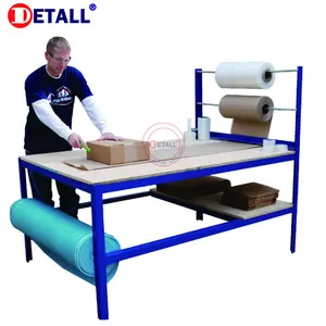 manual cutting table with bubble wrap dispenser stand