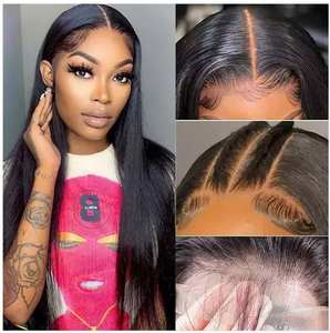 4x4 HD Lace Closure Brazilian <b>Hair</b> 100% Unprocessed Natural Hairline Transparent Lace Soft Silky Premium <b>Texture</b> 150% Density - Product Image 2