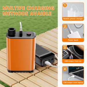 Pompe de douche de camp en plein air pour douche portable puissante, alimentée par des piles rechargeables, pour le camping, la randonnée, les voyages au bord de la piscine <span class=keywords><strong>Sho</strong></span> - Product Image 2