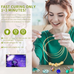 Vida Rosa Transparent Non-Toxic <strong>Jewelry</strong> Crystal Epoxy Resina Epox UV <strong>Resin</strong> Clear <strong>Kit</strong> with Lamps for Crafts - Product Image 4